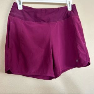 Title Nine purple activewear shorts with pockets and adjustable waist Size: S